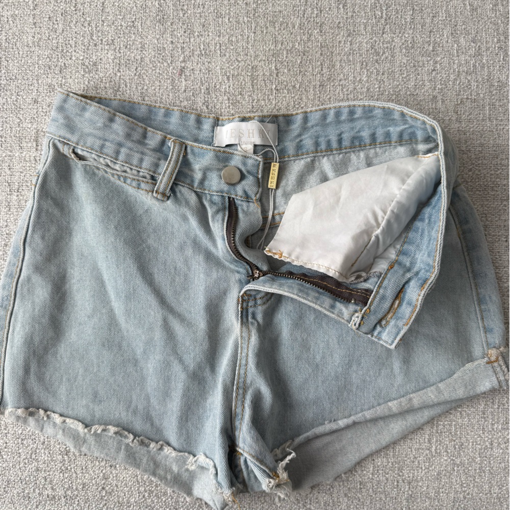 Meshki Light Blue Jean Shorts
